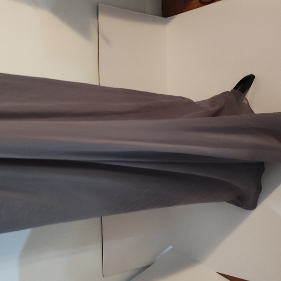 Dessy Collection Vivian Diamond 12 Grey Formal Maxi Dress Strapless Ruched Bust - Picture 5 of 10